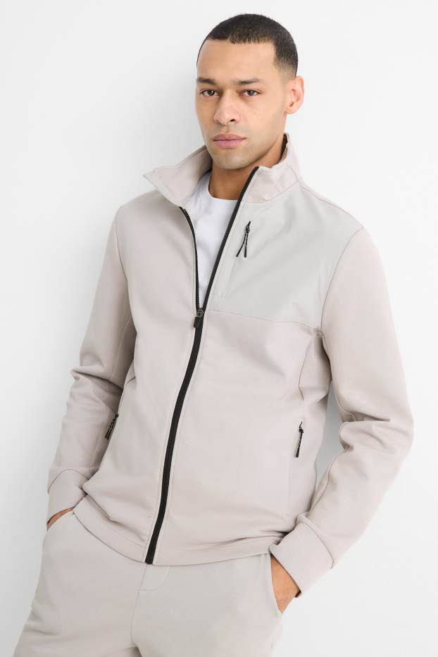 Uomo - Felpa con zip - grigio chiaro