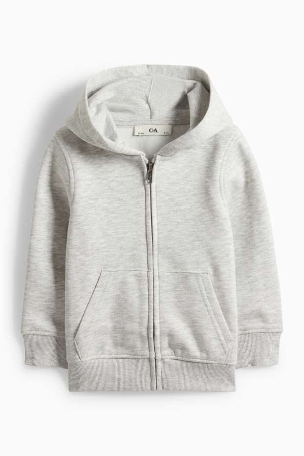 Kinderen: jongens - Sweatjack - lichtgrijs