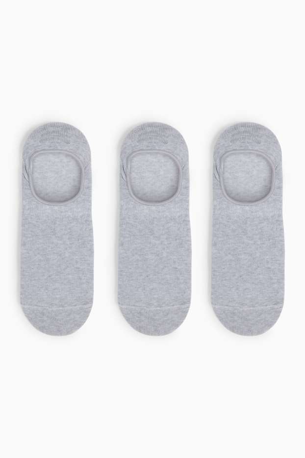 Men - Multipack of 3 - footsies - light gray-melange