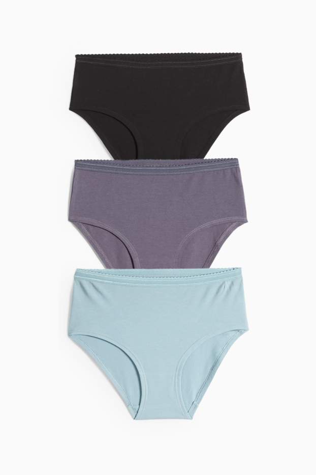 Damen - Multipack 3er - Slip - schwarz