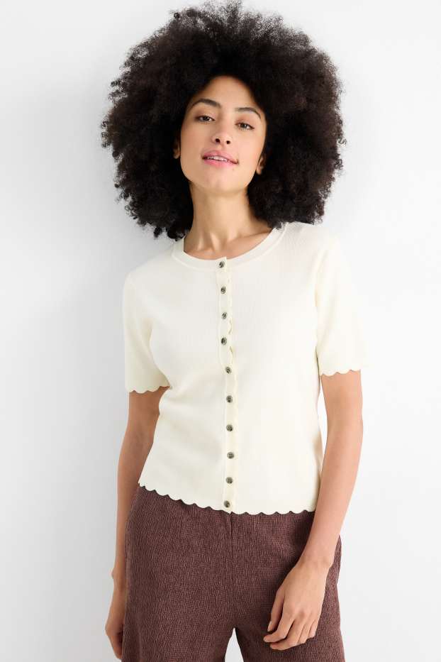 Dona - Jaqueta de punt - blanc trencat