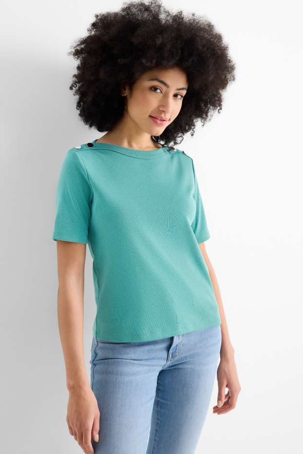 Femmes - T-shirt - regular fit - vert