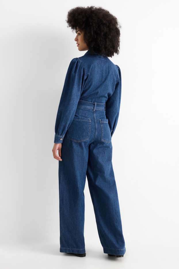 Femei - Salopetă din denim - denim-albastru