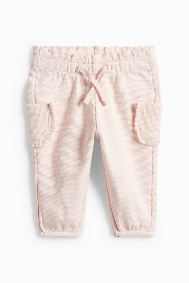 Baby Girls - Baby joggers - textured - rose