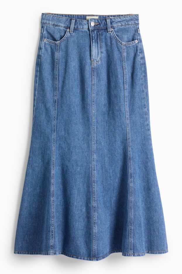 Women - Denim skirt - blue denim