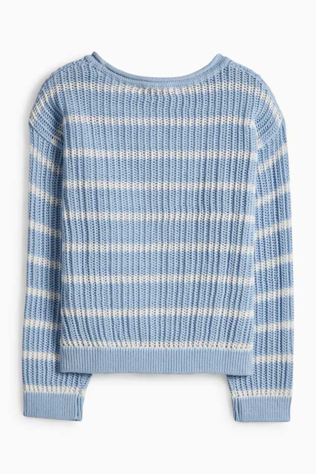 Enfants filles - Pull - blanc / bleu clair