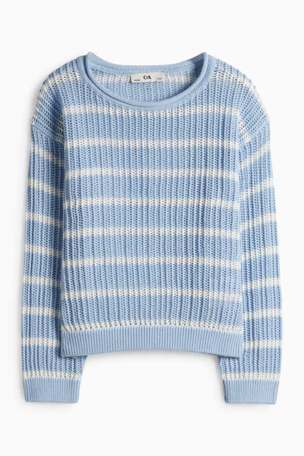 Enfants filles - Pull - blanc / bleu clair