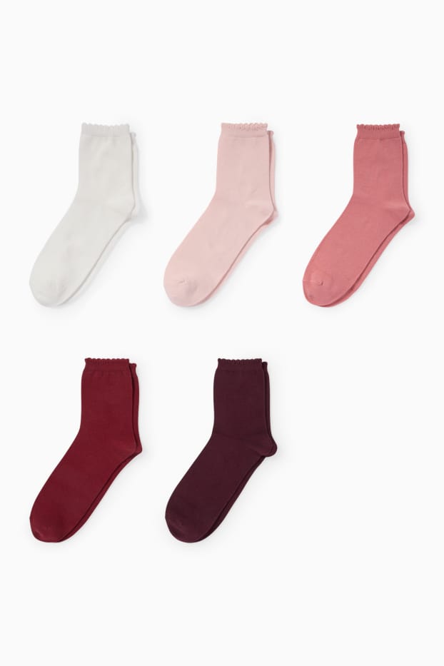 Femei - Multipack 5 perechi - șosete - roz