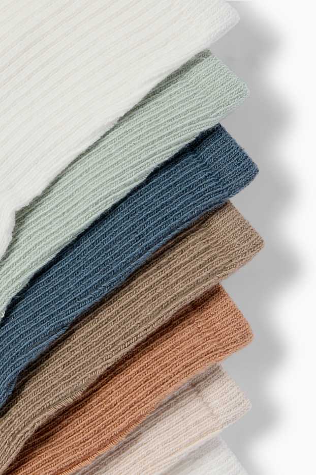 Bébés garçons - Lot de 7 paires - chaussettes bébé - finition côtelée - coloré