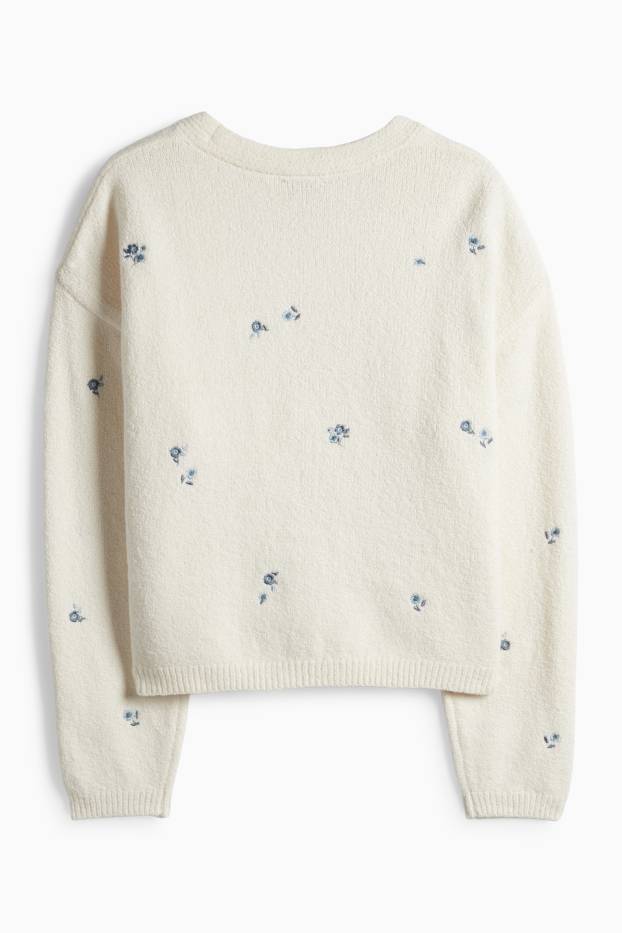 Women - Knitted cardigan - cremewhite