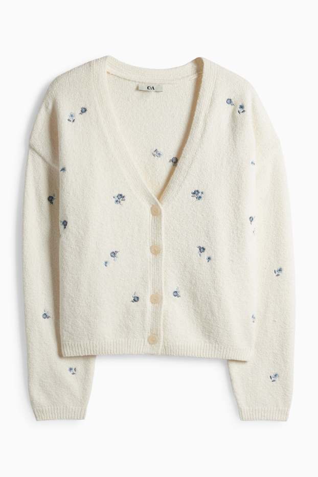 Women - Knitted cardigan - cremewhite