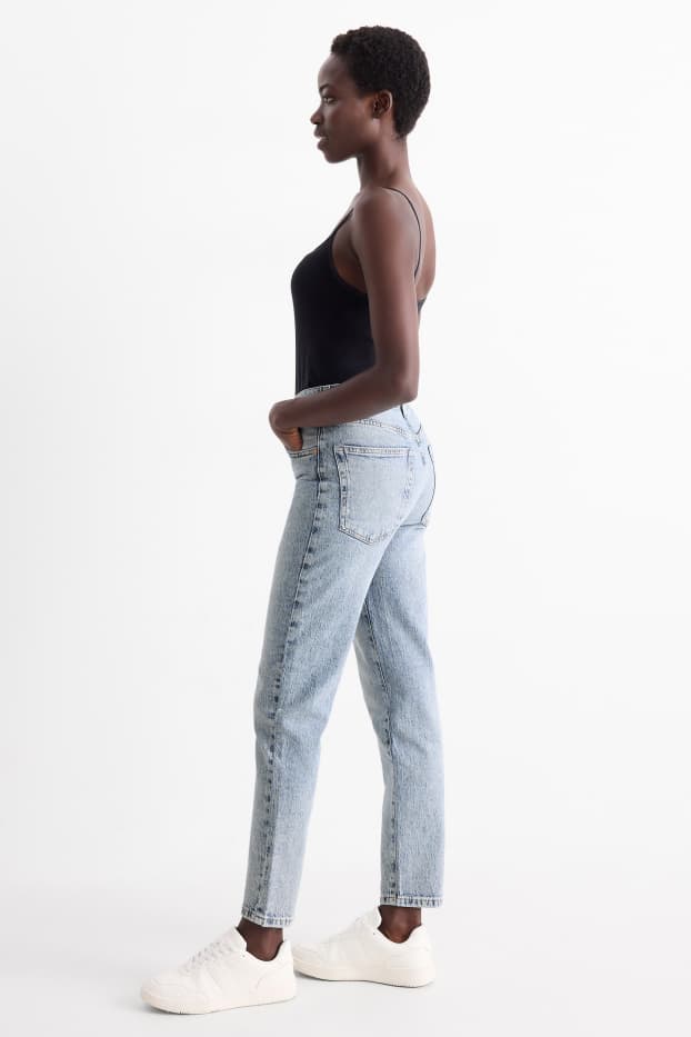Donna - Mom jeans - vita alta - LYCRA® - jeans azzurro
