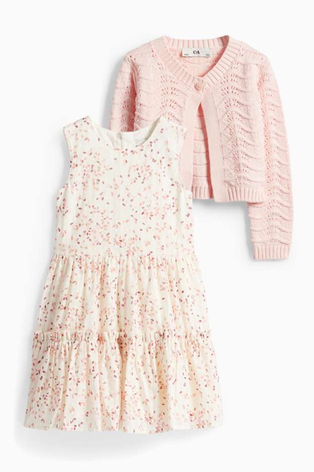 Enfants filles - Robe - blanc crème