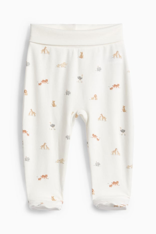 Unisexe - Animaux sauvages - tenue nouveau-né - 2 pièces - blanc