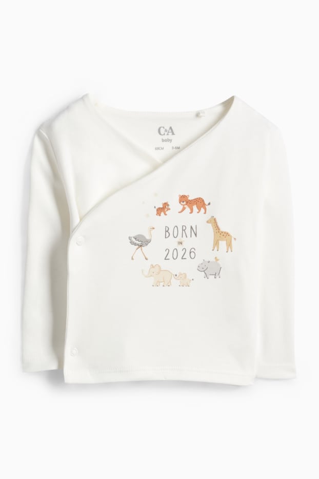 Unisexe - Animaux sauvages - tenue nouveau-né - 2 pièces - blanc