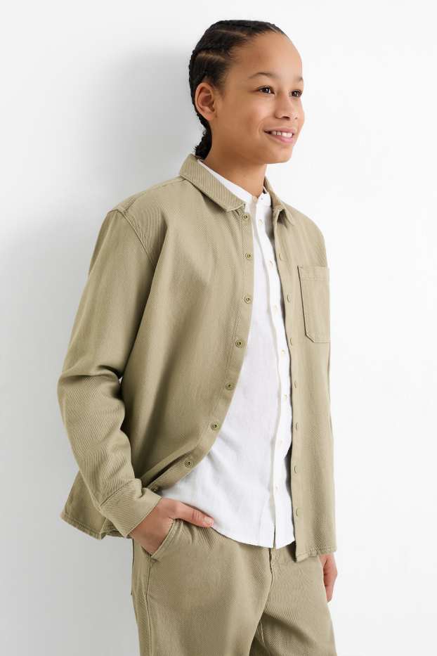 Children Boys - Shirt jacket - khaki