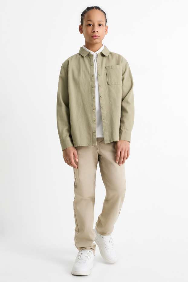 Copii - Băieți - Pantaloni - bej deschis