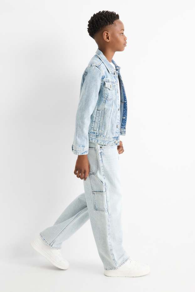 Kinder Buben - Baggy Jeans - helljeansblau