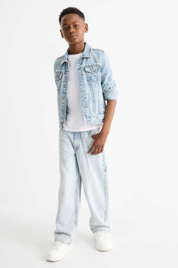 Kinder Buben - Baggy Jeans - helljeansblau