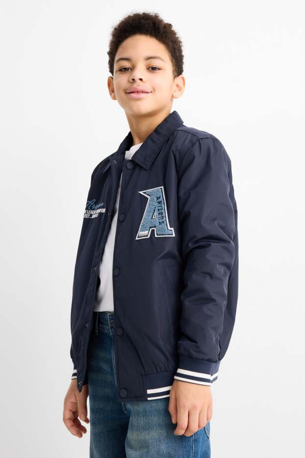 Děti - chlapci - Arizona - college bunda - tmavomodrá
