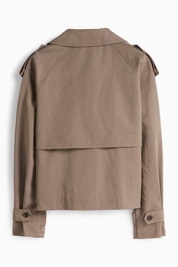 Dámské - Krátký trenčkot - taupe