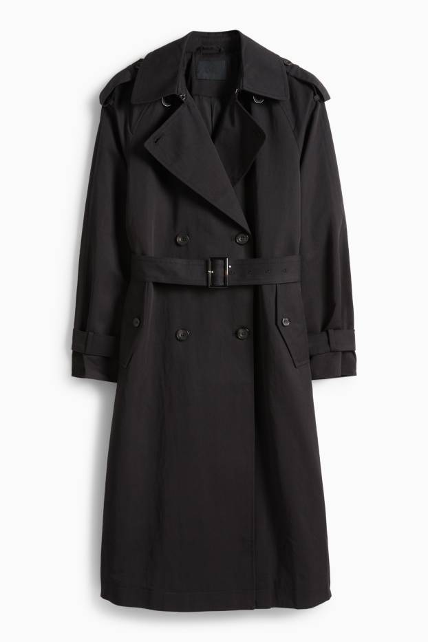 Damen - Trenchcoat - schwarz