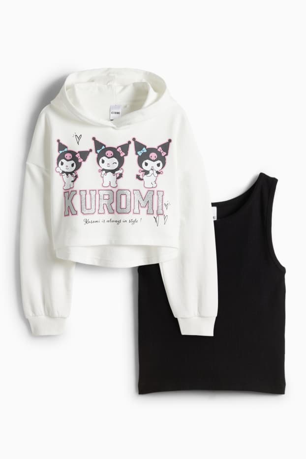 Děti - dívky - Sada s vrchním dílem - černá/bílá
