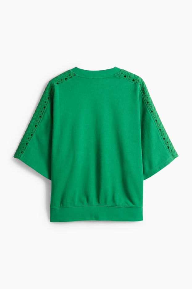 Femei - Bluză de molton - verde