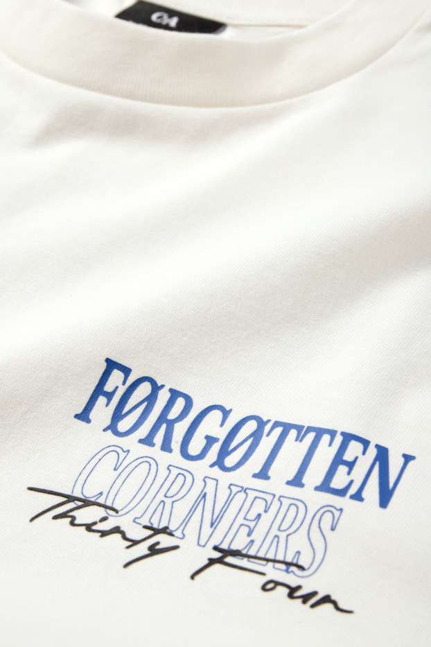 Herren - T-Shirt - Oversized - cremeweiß