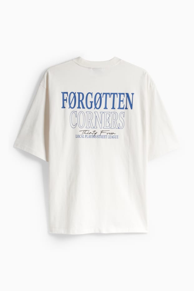 Herren - T-Shirt - Oversized - cremeweiß