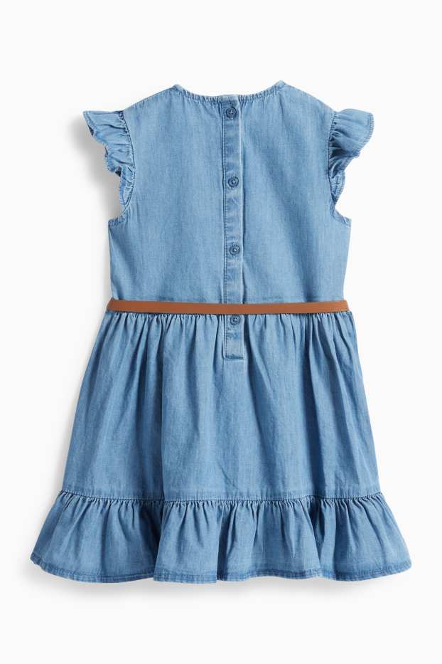 Děti - dívky - Šaty - džíny - světle modré