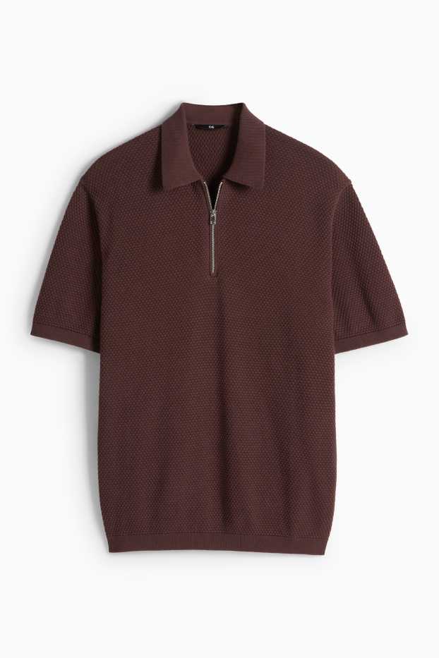 Pánské - Svetr - tmavohnědá