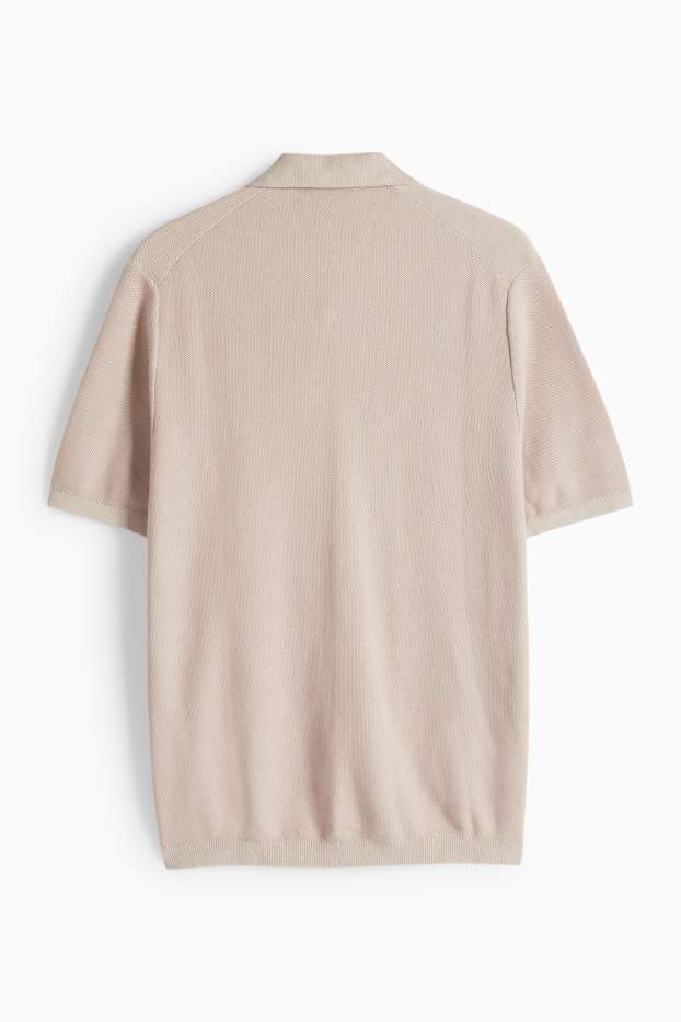 Pánské - Svetr - světle béžová