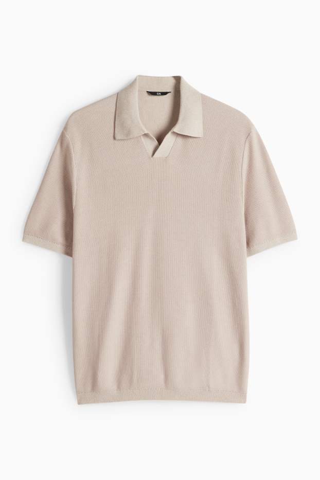 Pánské - Svetr - světle béžová