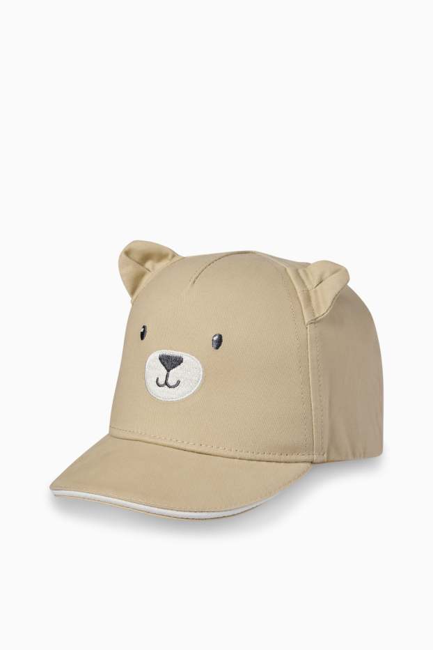 Baby Jungen - Teddybär - Baby-Cap - beige