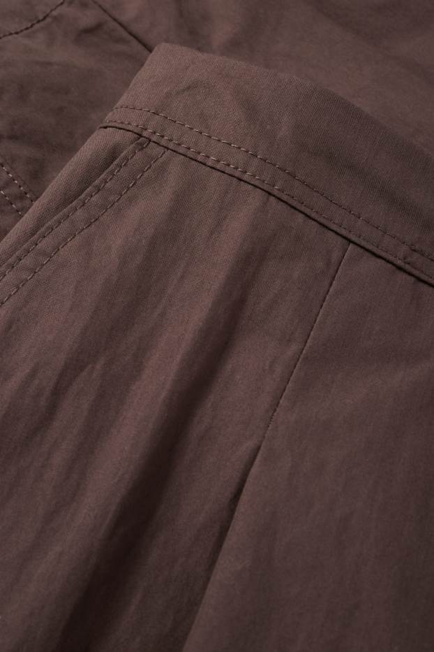 Dámské - Kalhoty - tmavohnědá