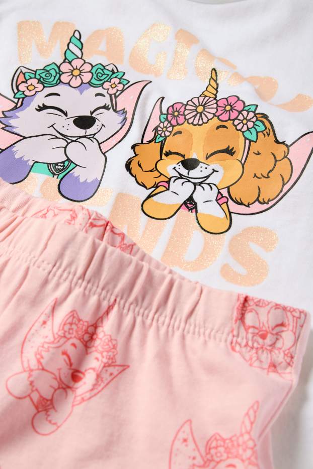 Kinderen: meisjes - Pyjama - wit / roze