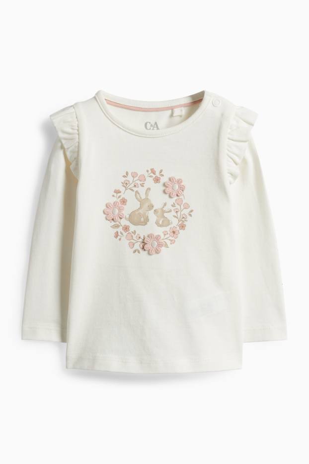 Miminka - dívky - Outfit pro miminka - bílá/růžová