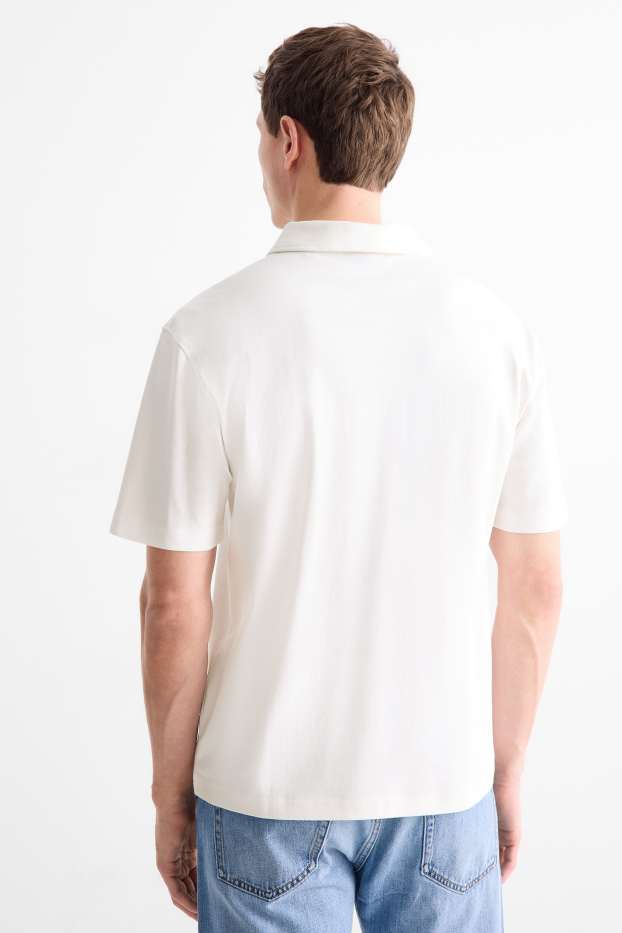 Hommes - Polo - relaxed fit - blanc