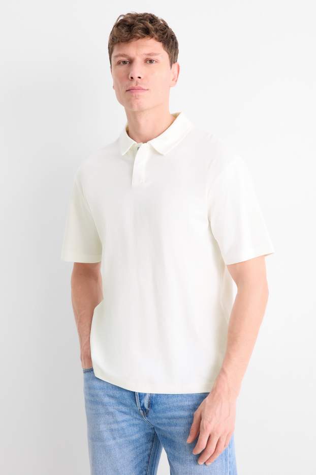 Hommes - Polo - relaxed fit - blanc