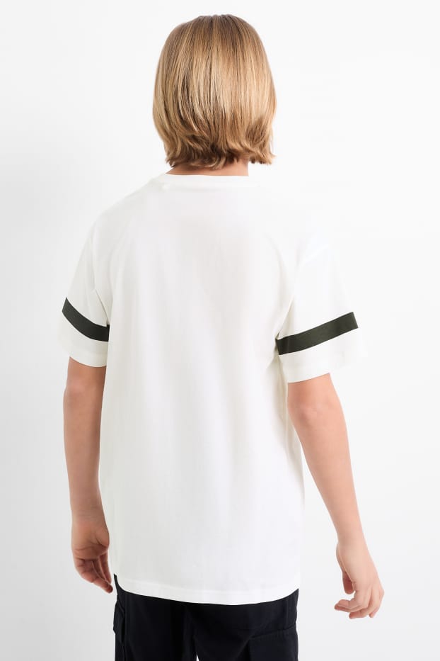 Enfants garçons - Basketball et squelette - T-shirt - blanc