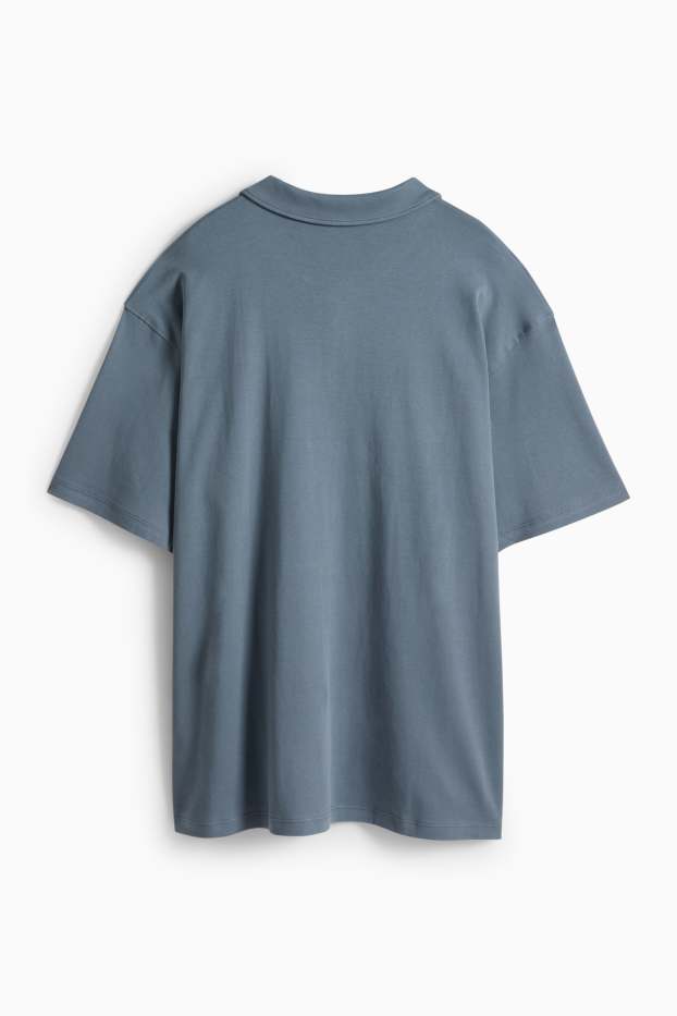 Hommes - Polo - relaxed fit - bleu