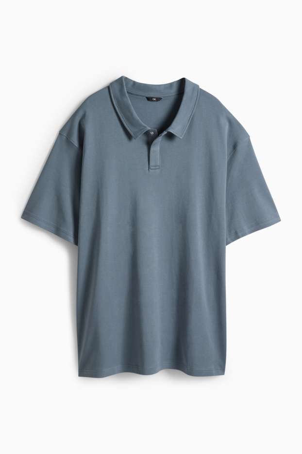 Hommes - Polo - relaxed fit - bleu