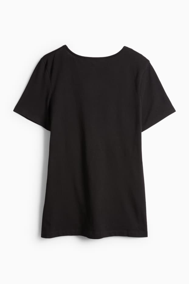 Donna - Maglia pigiama per allattamento - nero