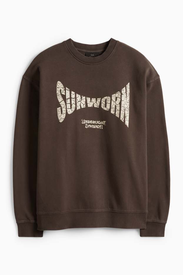 Home - Dessuadora oversized - marró