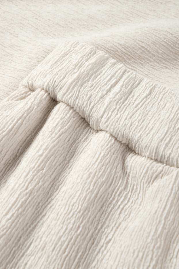 Damen - Jogginghose - strukturiert - hellbeige