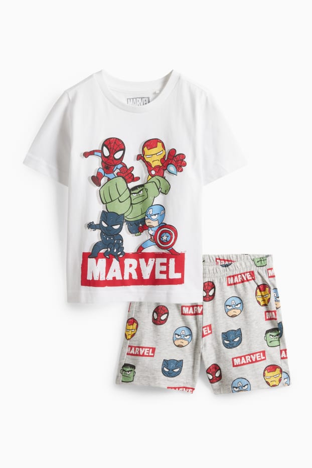 Nen - Marvel - pijama curt - 2 peces - blanc/vermell