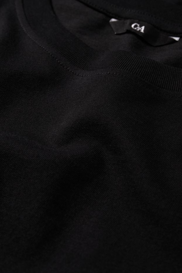 Heren - T-shirt - regular fit - zwart