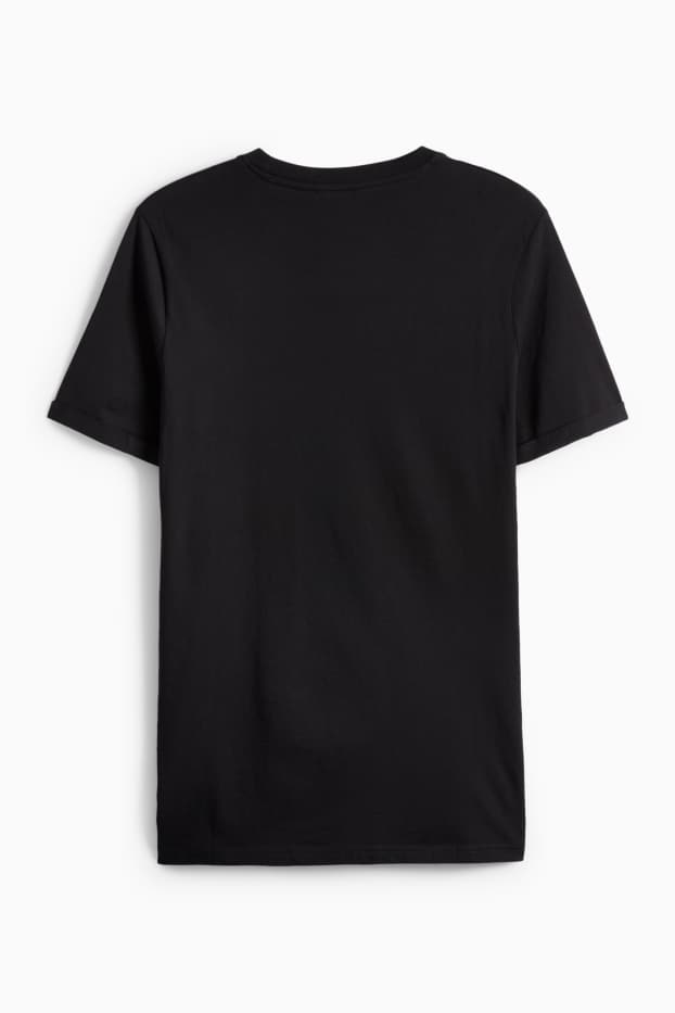 Heren - T-shirt - regular fit - zwart