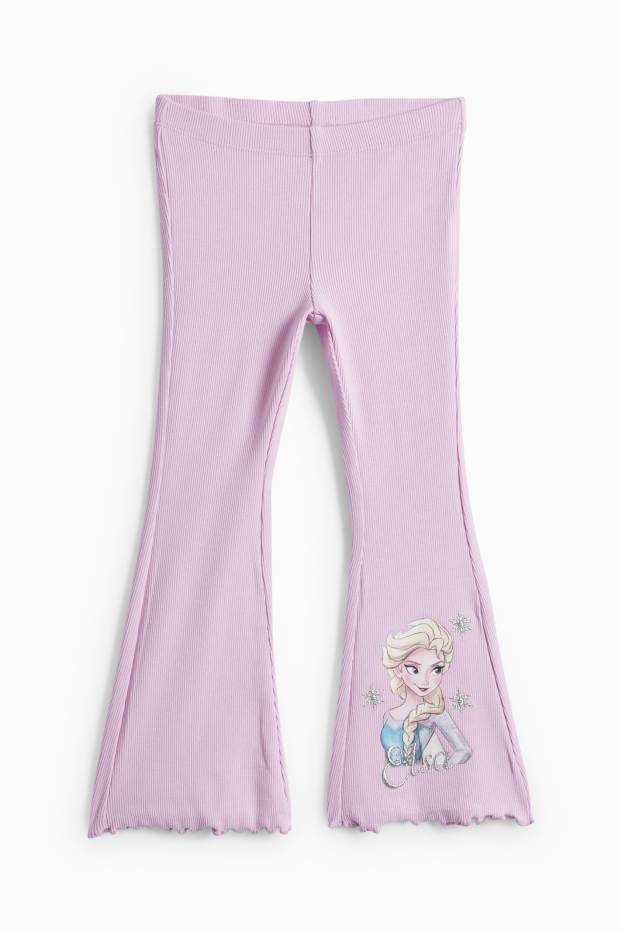 Nena - Frozen - leggings acampanats - acanalat - efecte brillant - violeta clar